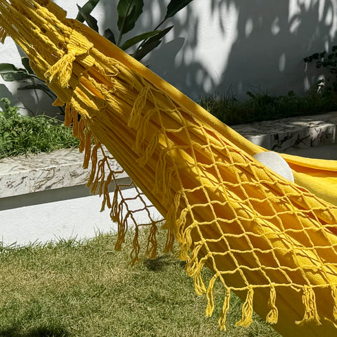 Mustard Yellow Cotton Single Hammock
